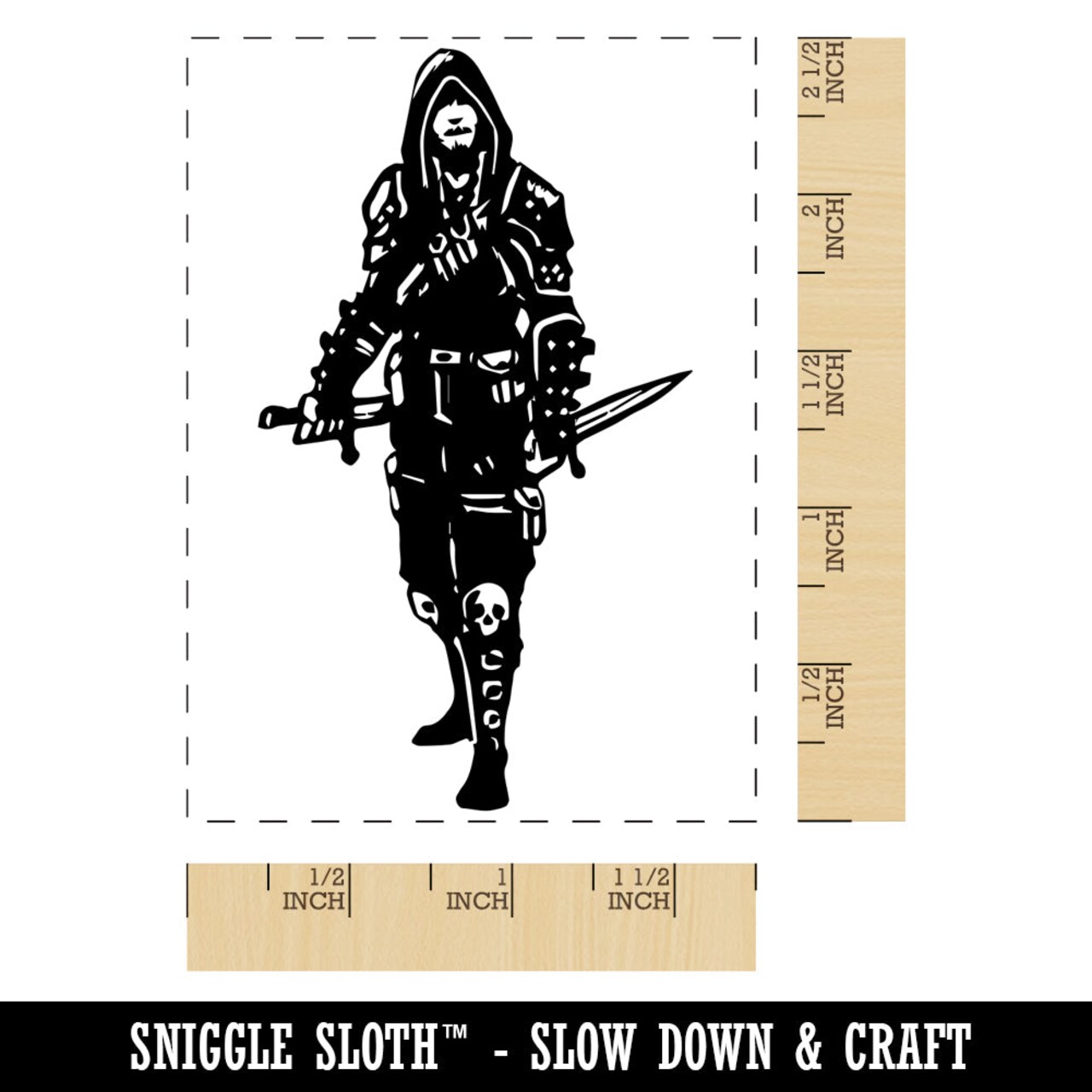RPG Class Thief Rogue Assassin Scoundrel Rectangle Rubber Stamp for Stamping Crafting